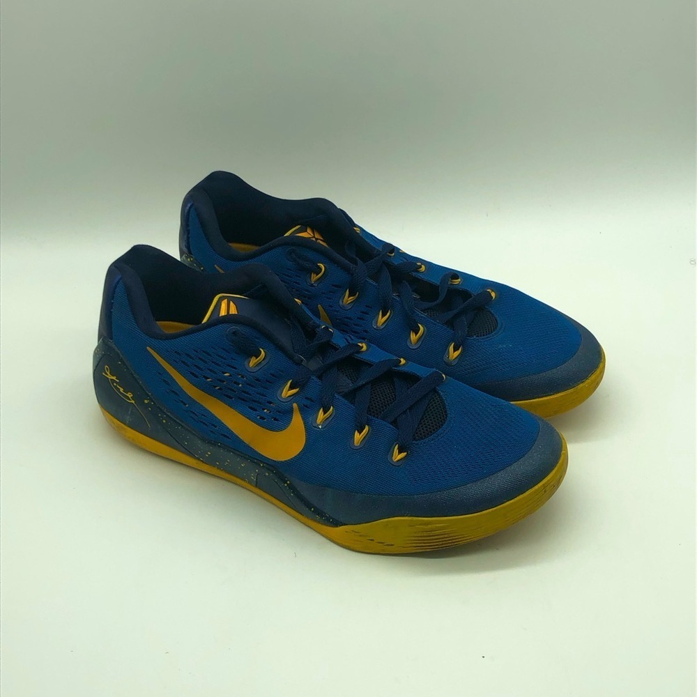 Nike Kobe 9 EM Gym Blue University Gold Sneakers Men's 10.5 Basketball Athletic